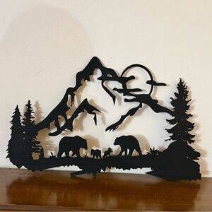 Handmade Laser Cut Wooden Nature Scene, Cabin Wall Decor